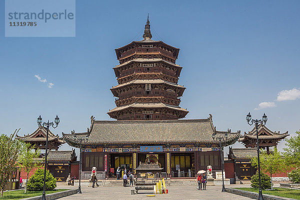 China  Provinz Shanxi  Stadt Xinanjiaocun  Yingxian-Holzpagode  des Fogong-Tempels