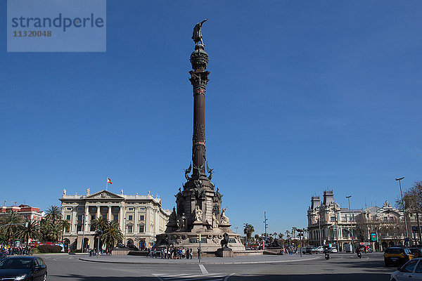 Spanien  Katalonien  Barcelona Stadt  Kolumbus-Denkmal