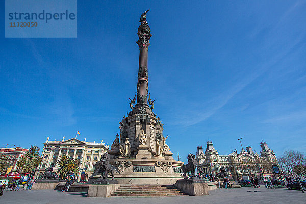 Spanien  Katalonien  Barcelona Stadt  Kolumbus-Denkmal