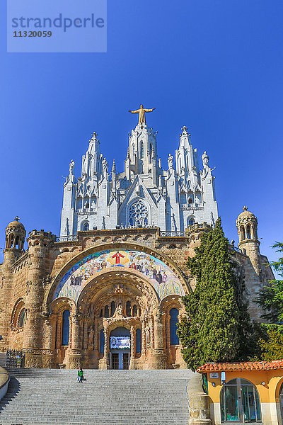 Spanien  Katalonien  Barcelona Stadt  Tibidabo  Herz-Jesu-Kirche