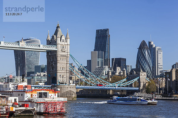 England  London  Themse und Londoner Skyline