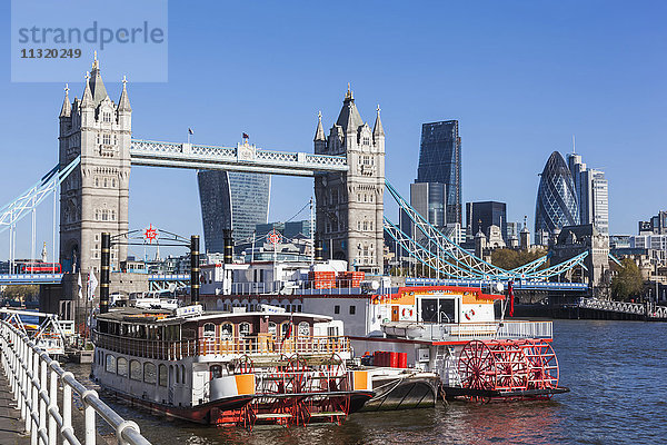 England  London  Themse und Londoner Skyline