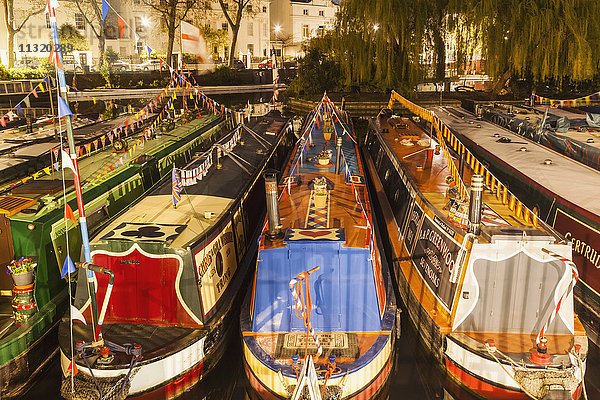 England  London  Klein-Venedig  Kanalboote bei der jährlichen Canalway Cavalcade