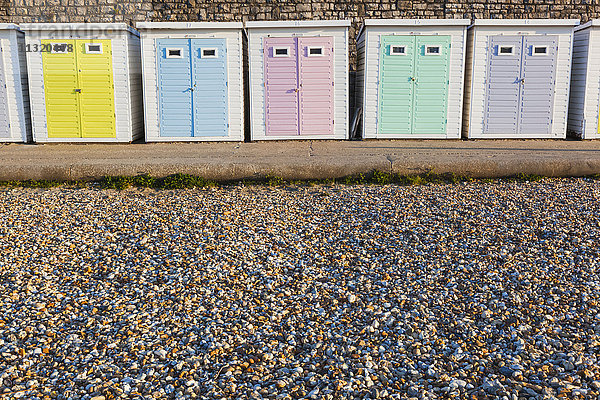 England  Dorset  Lyme Regis  Strandhütten