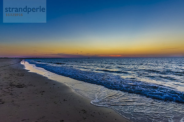 Niederlande  Zeeland  Kamperland  Strand bei Sonnenuntergang