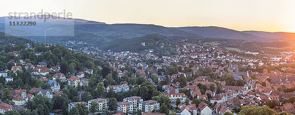 Deutschland  Sachsen-Anhalt  Wernigerode bei Sonnenuntergang