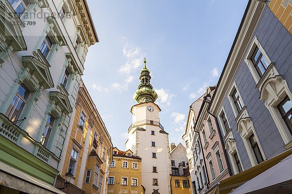 Slowakei  Bratislava  Blick auf Michaels Tor an der Altstadt