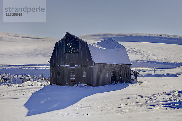 Farm im Bundesstaat Washington im Winter