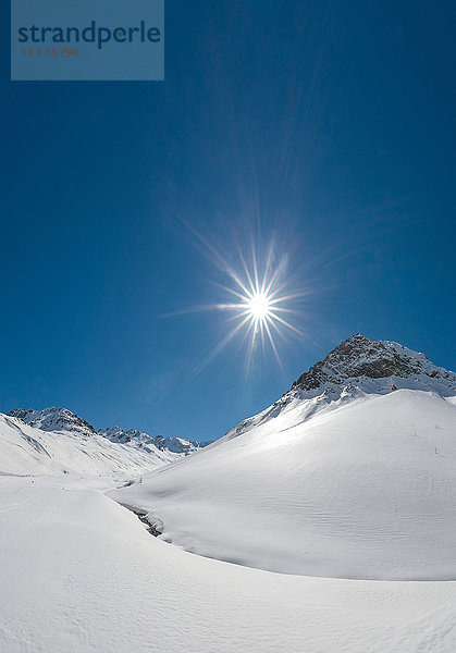 Sertigtal bei Davos in Graubünden im Winter