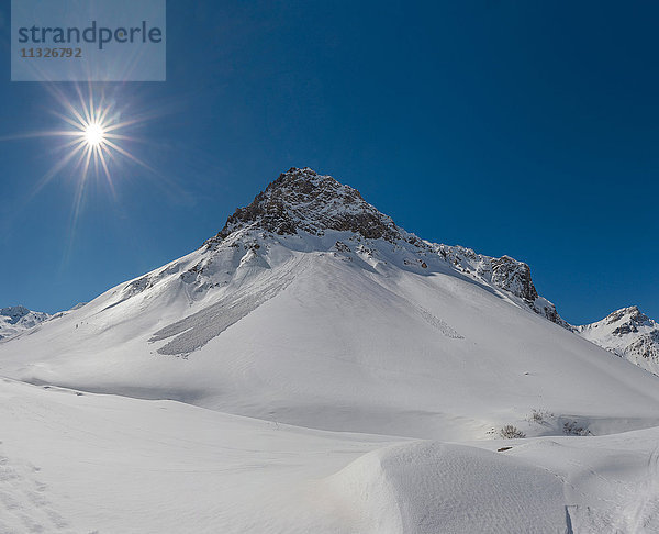 Sertigtal bei Davos in Graubünden im Winter