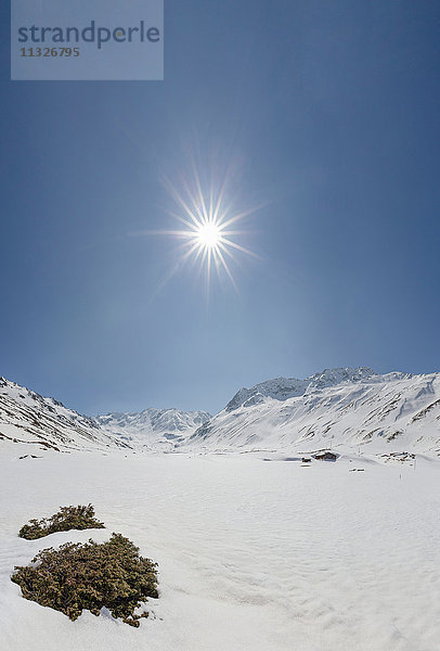 Dürrboden in Graubünden im Winter