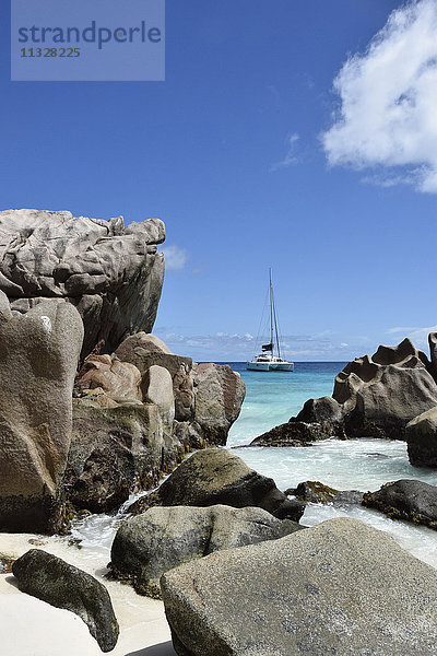 Strand in La Digue  Seychellen