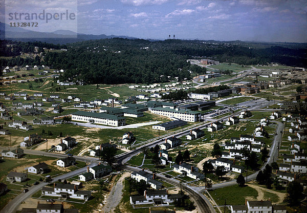 Blick auf die Stadt Oak Ridge im Jahr 1945.