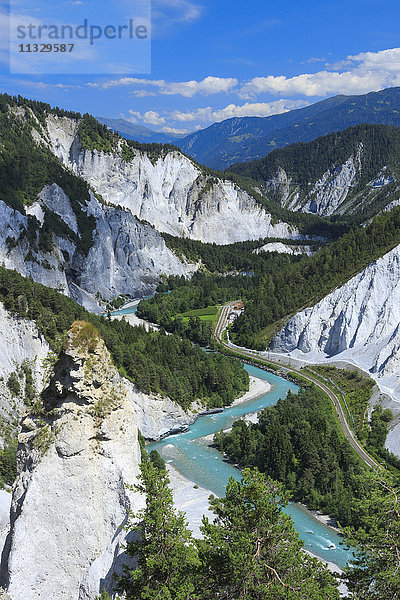 Rheinschlucht in Graubünden  Schweiz