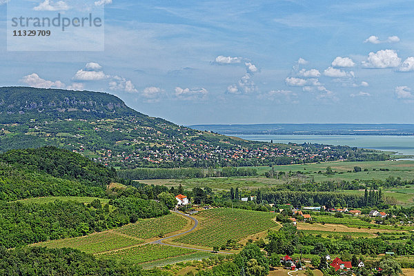 Blick von der Burg Szigliget in Ungarn