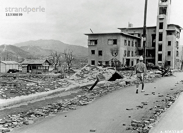 Hiroshima nach dem Atombombenabwurf im Jahr 1945