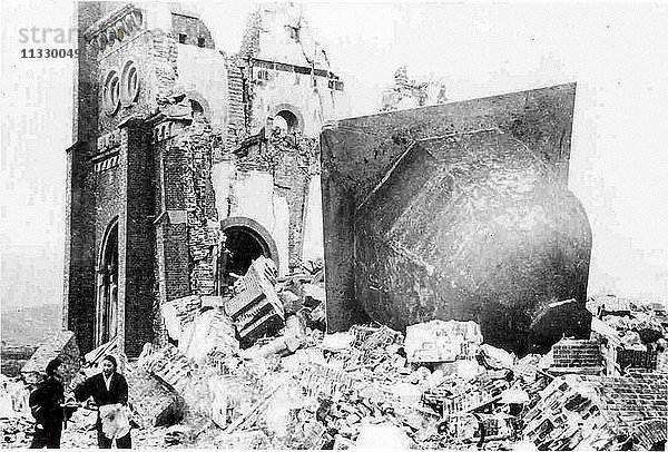 Nagasaki nach dem Atombombenabwurf im Jahr 1945