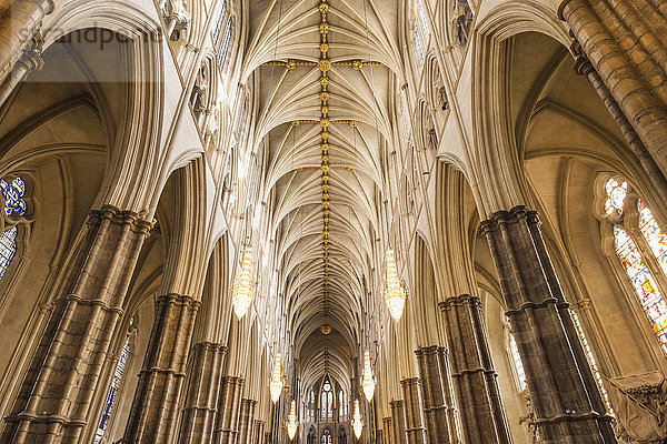 England  London  Westminster Abbey  Das Kirchenschiff