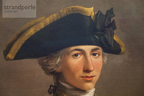England  London  Greenwich  National Maritime Museum  Porträt von Kapitän Horatio Nelson von John Francis Rigaud aus den Jahren 1777-81