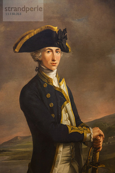 England  London  Greenwich  National Maritime Museum  Porträt von Kapitän Horatio Nelson von John Francis Rigaud aus den Jahren 1777-81