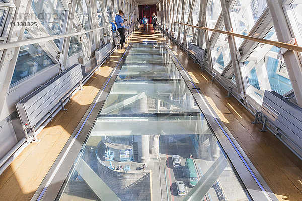 England  London  Tower Bridge  Glassteg innen