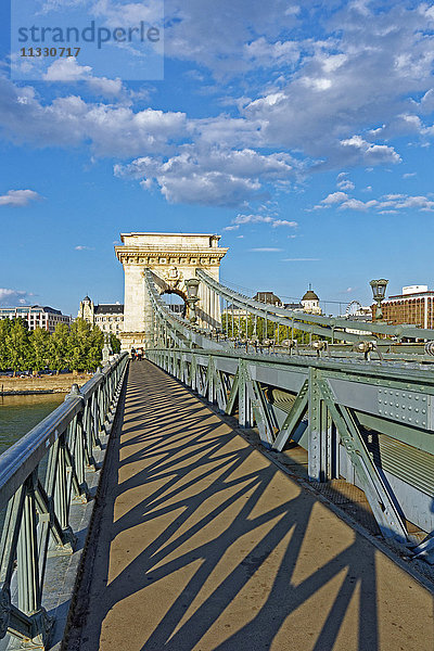 Hängebrücke Szechenyi lanchid in Budapest
