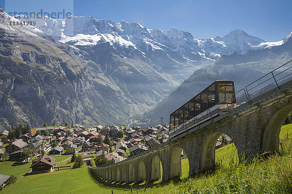 Allmendhubel-Bergbahn in Mürren im Berner Oberland
