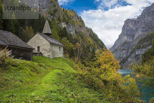 St. Martin in Gigerwald mit Stausee im Kanton St. Gallen