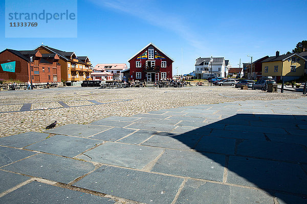 Europa  Norwegen  Lofoten  Kabelvag  der zentrale Platz