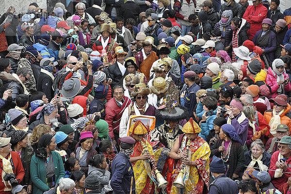 Nepal  Mustang  traditionelles Thangka-Festival