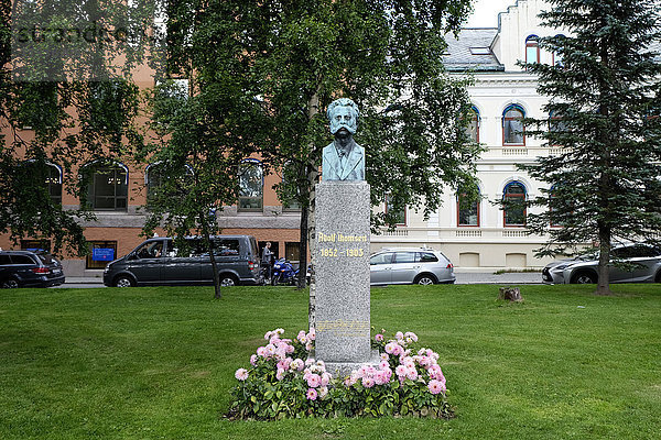 Norwegen  Tromso  Adolf Thomsen Statue