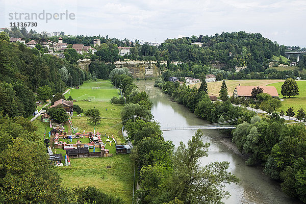 Schweiz  Kanton Fribourg  Fribourg  Landschaft