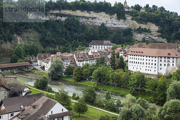Schweiz  Kanton Fribourg  Fribourg  Landschaft