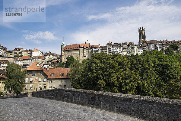 Schweiz  Kanton Fribourg  Fribourg  Landschaft