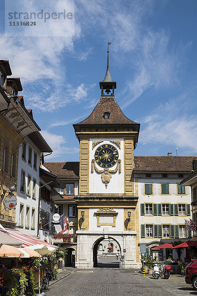 Schweiz  Kanton Freiburg  Murten  Morat  Glockenturm