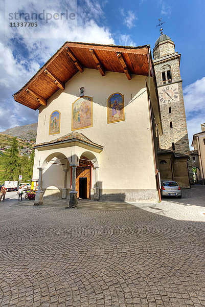 Italien  Aosta-Tal  Cogne  Kirche Sant'Orso