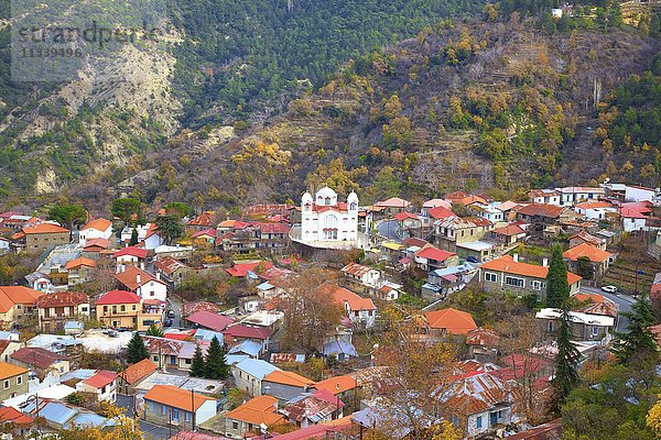 Dorf Pedoulas  Troodos-Gebirge  Zypern  Östliches Mittelmeer  Europa
