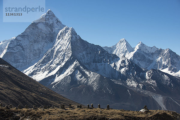 Ama Dablam  6812m  in der Khumbu (Everest) Region  Nepal  Himalaya  Asien