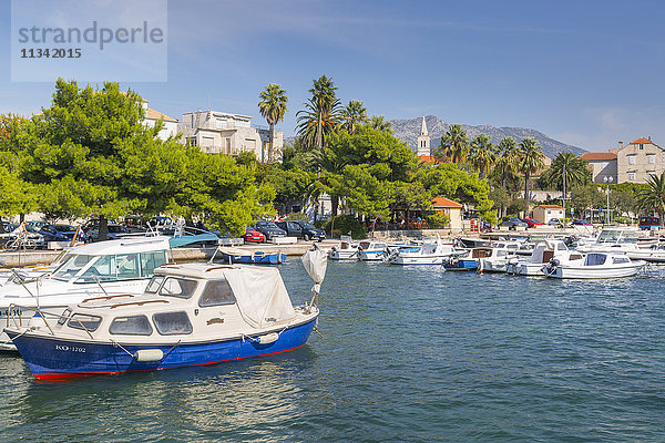 Kleiner Hafen  Orebic  Dalmatien  Kroatien  Europa