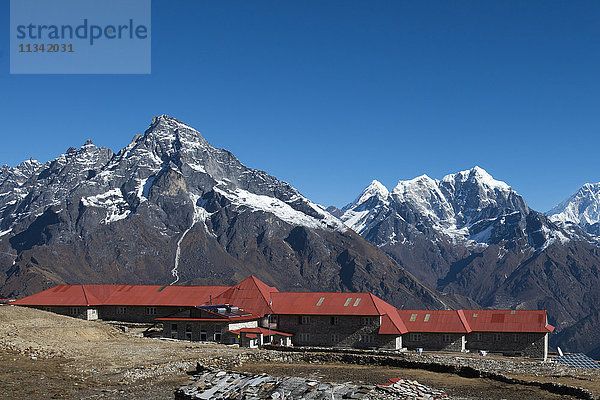 Eine Lodge in Kongde in der Everest-Region  Khumbu-Region  Himalaya  Nepal  Asien