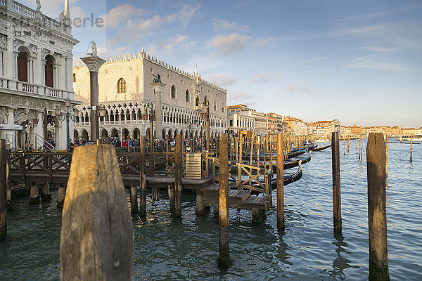 Dogenpalast und Canal Grande  Venedig  UNESCO-Weltkulturerbe  Venetien  Italien  Europa