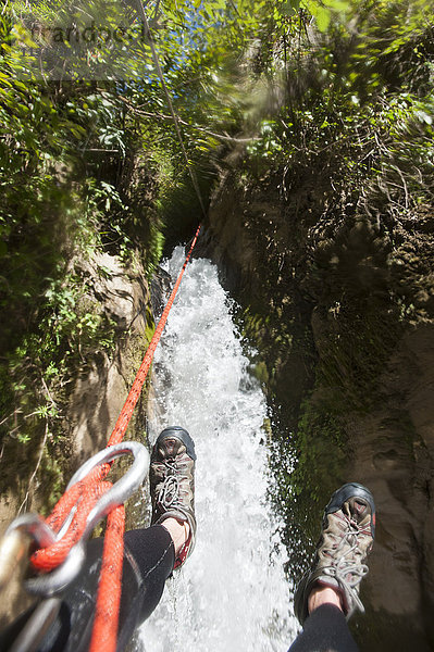 Zweiter Tag Canyoning bei The Last Resort  Nepal  Asien
