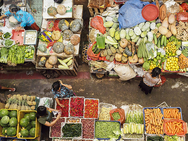Gedeckter Markt in Denpasar  Bali  Indonesien  Südostasien  Asien