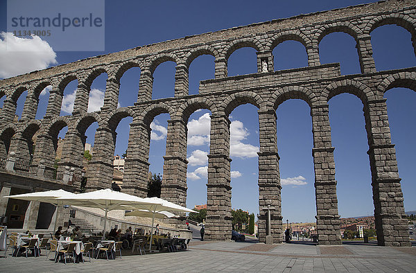 Römisches Aquädukt  Segovia  UNESCO-Weltkulturerbe  Kastilien und Leon  Spanien  Europa