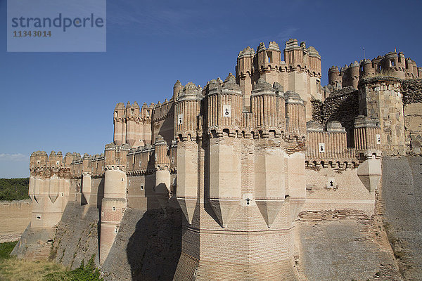 Burg von Coca  erbaut 15. Jahrhundert  Coca  Segovia  Kastilien und Leon  Spanien  Europa