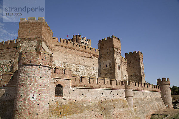 Burg von La Mota  erbaut im 12. Jahrhundert  Medina del Campo  Valladolid  Kastilien und Leon  Spanien  Europa