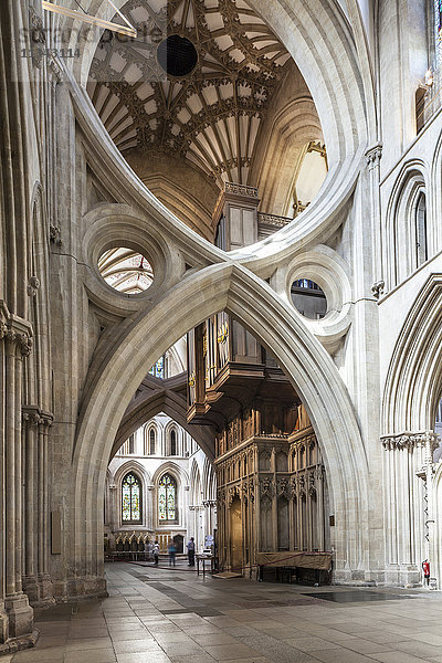 Die Kathedrale von Wells  Sitz des Bischofs von Bath und Wells  Wells  Somerset  England  Vereinigtes Königreich  Europa  ist dem Heiligen Apostel Andreas gewidmet.