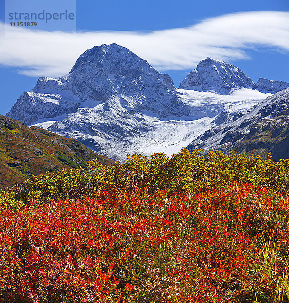 Piz Buin und Ochsentaler Gletscher  Vorarlberg  Österreich  Europa