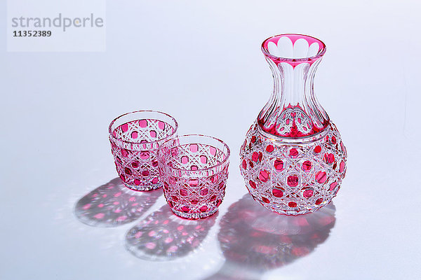 Traditionelle japanische Edo-Kiriko-Glaswaren