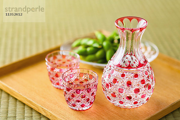 Traditionelle japanische Edo-Kiriko-Glaswaren